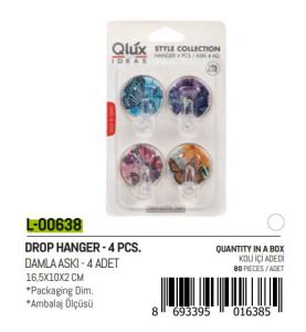 QLUX L-638 4PCS DAMLA KÜÇÜK YAPIŞKAN ASKI*80