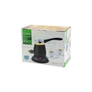 KİWİ KCM-7514 ( CAM ) ELEKTRİKLİ CEZVE TÜRK KAHVE MAKİNESİ ( 360° TABAN ) ( 6 FİNCAN ) (1000W) (400ML) (304 ÇELİK GİZLİ REZİSTANS)*12