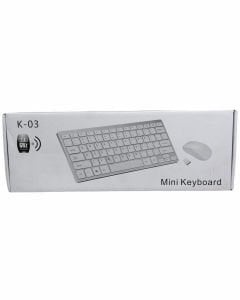 PLATOON PL-395 K-03 MİNİ BEYAZ WIRELESS KABLOSUZ KLAVYE MOUSE SET*30
