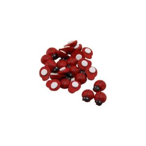 WOODEN CRAFTS YAKUT-12824 ( MİNİ ) ( AHŞAP ) UĞUR BÖCEK ( YAPIŞKANLI ) ( 24PCS ± 2AD )*12X50