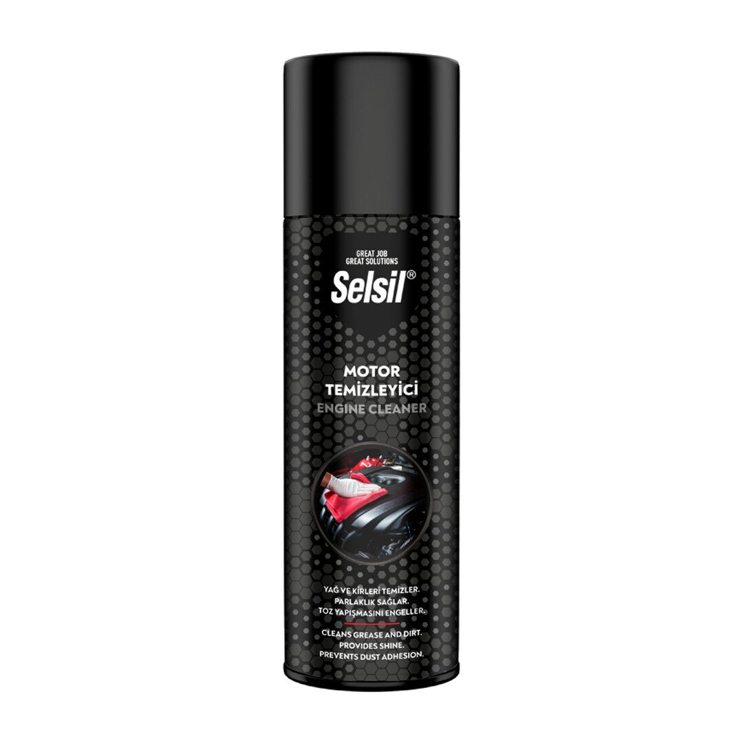 SELSİL TAS-005 OTO & ARAÇ MOTOR TEMİZLEYİCİ & PARLATICI & TOZ YAPIŞMA ENGELLEYİCİ SPREY 500ML*24