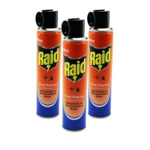 RAİD ( SPREY= KLASİK ) KARASİNEK & SİVRİSİNEK ÖLDÜRÜCÜ & SAVAR İLAÇ ( TURUNCU ŞİŞE ) ( 300ML )*12X4