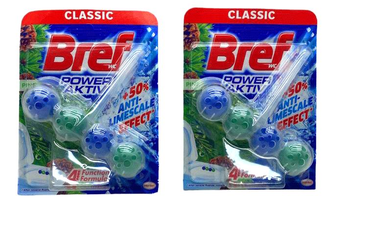 BREF WC POWER AKTIV ( 4LÜ BLOK ) ( PINE ÇAM ) WC KLOZET TEMİZLEME 50GR*10=K