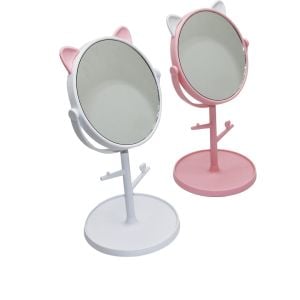 COSMETİC MIRROR-9412 101-A ( 6'' & 15CM ) ( YUVARLAK & KULAKLI ) ( TAKI ASKILIKLI ) PLASTİK MAKYAJ AYNASI*60