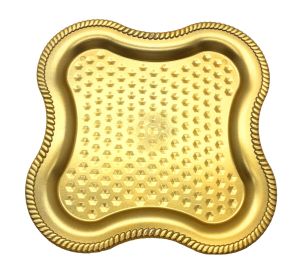 MENNUR MNR-101-A ( KÜÇÜK YONCA ) ( GOLD ) SUNUM TEPSİ PLASTİK*84