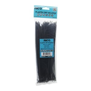 İBİCO İ13-016 ( SİYAH ) ( 3.6X250MM ) PLASTİK CIRT KELEPÇE ( 100PCS )*250