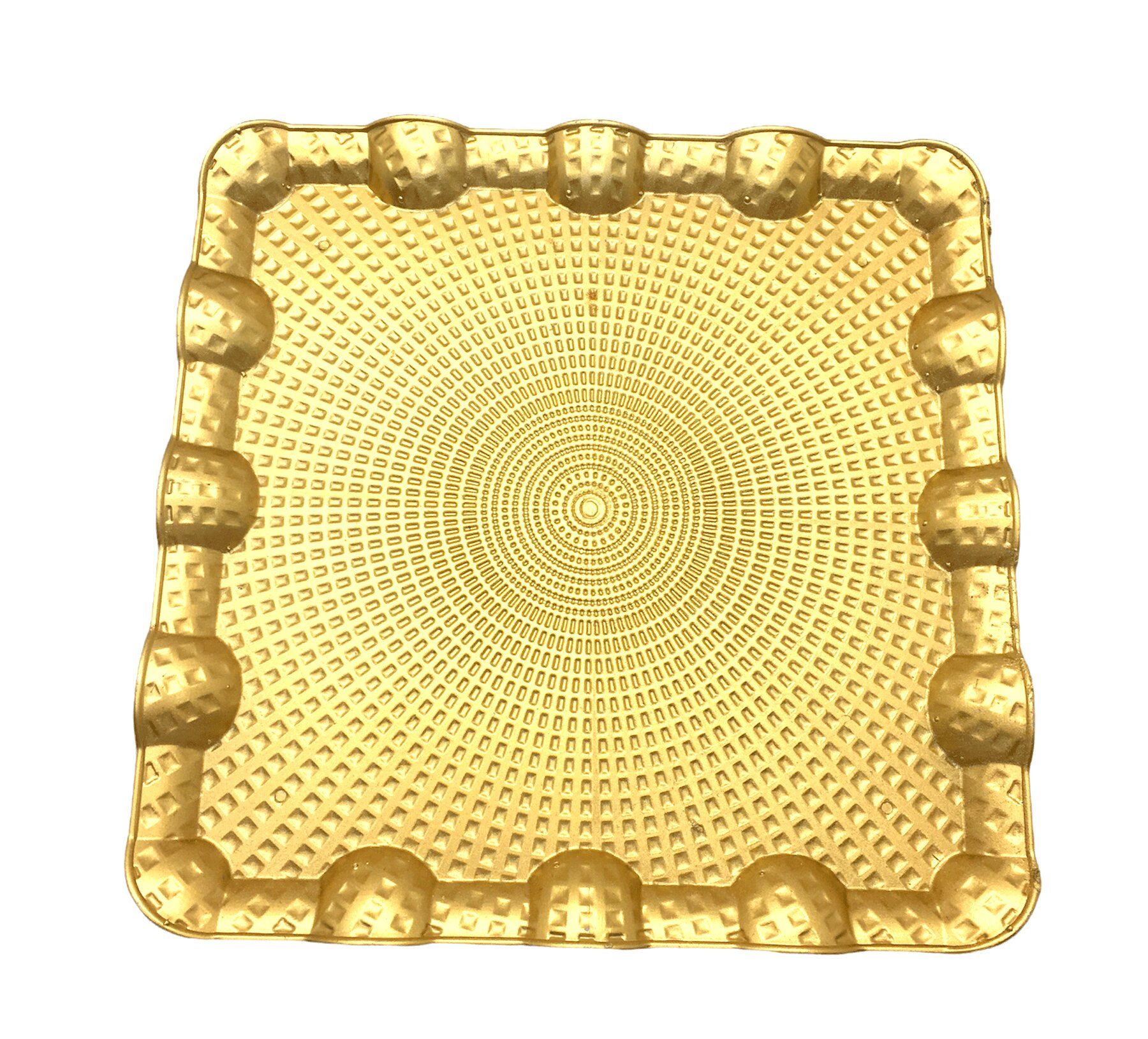 MENNUR ZYT-0178 ( KÜÇÜK KARE ) ( GOLD ) SUNUM TEPSİ PLASTİK*60