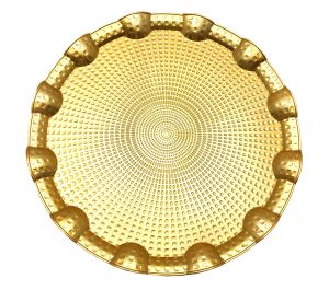 MENNUR ZYT-0149 ( KÜÇÜK YUVARLAK ) ( GOLD ) SUNUM TEPSİ PLASTİK*60