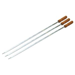 İBİCO T-500 ( TAVUK & KANAT ) ( 50CM ) ( DAR YASSI ) ( AHŞAP SAPLI ) MANGAL ŞİŞİ*100X1