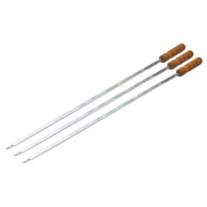 İBİCO T-500 ( TAVUK & KANAT ) ( 50CM ) ( DAR YASSI ) ( AHŞAP SAPLI ) MANGAL ŞİŞİ*100X1