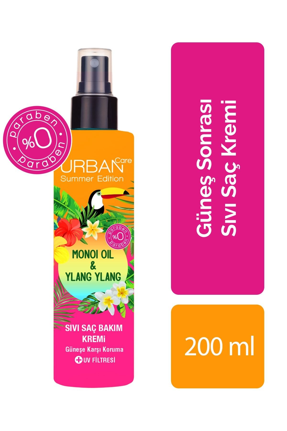 Monoi Oil&ylang Ylang Yağı Içeren Güneş Sonrası Koruyucu Sıvı Saç Bakım Kremi 200 Ml