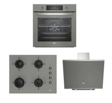 Beko Gri Ekonomik Buhar Destekli Ankastre Set (BDE 6040 G - BFC 430 G - BOCD T 6510 EG)