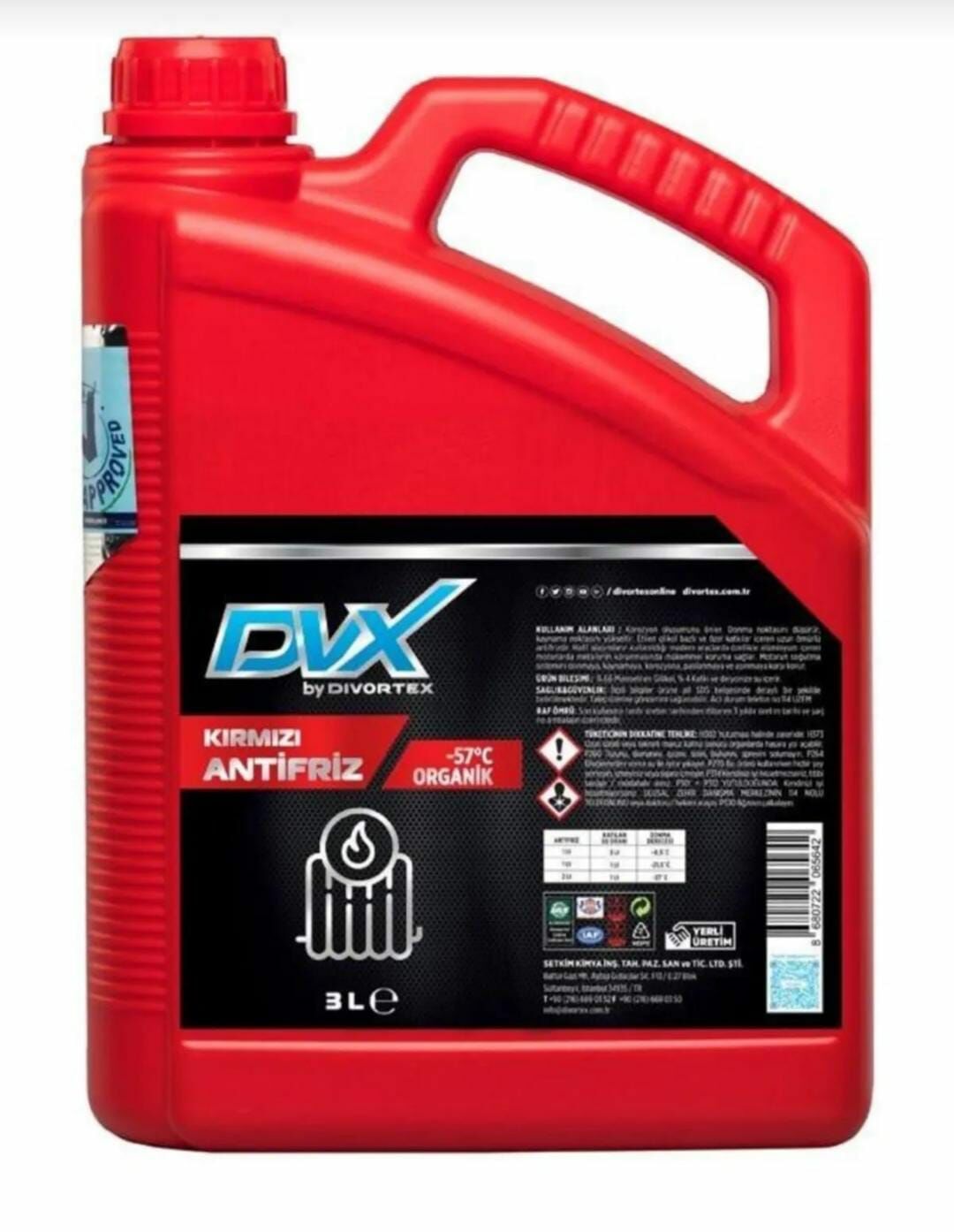 DİVORTEX KIRMIZI ANTİFİRİZ 3 LT