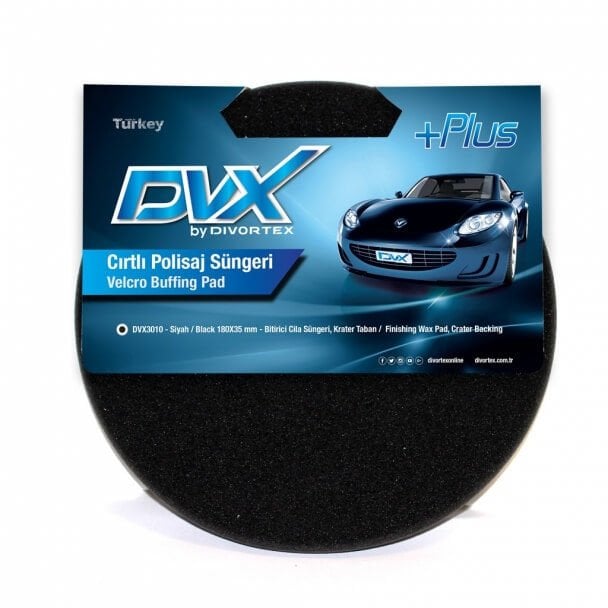 DVX 2-170*30 MM CIRTLI POLİSAJ SÜNGERİ SİYAH (CİLA WAX SÜNGERİ )