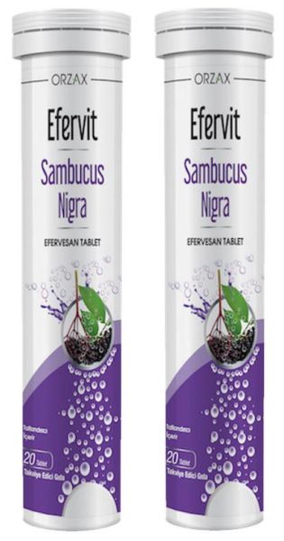 Orzax Efervit Sambucus Nigra Effervesan 20 Tablet | 2 Adet