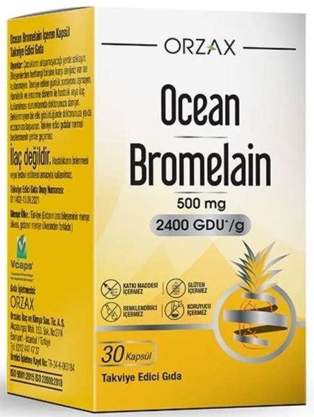 Orzax Ocean Bromelain 500mg 30 Softjel