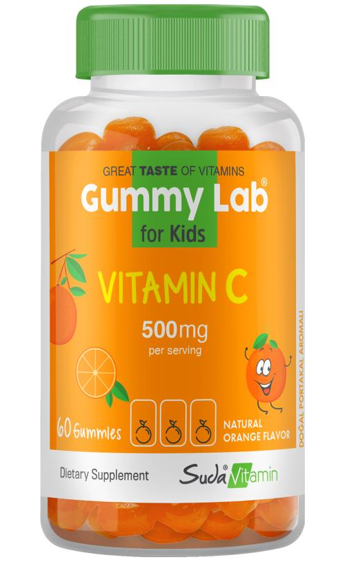 Gummy Lab Vitamin C 500mg Çocuk 60 Gummies | Portakal Aromalı