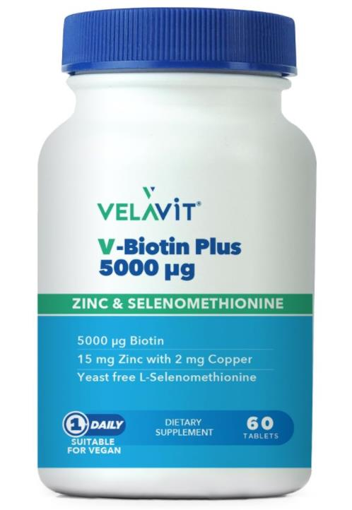 Velavit V-Biotin Plus 5000mcg 60 Tablet