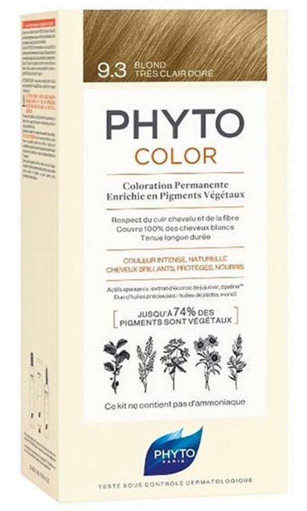 Phyto Phytocolor 9.3  Açık Sarı Dore (Very Light Golden Blonde) | Bitkisel Saç Boyası