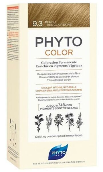 Phyto Phytocolor 9.3  Açık Sarı Dore (Very Light Golden Blonde) | Bitkisel Saç Boyası