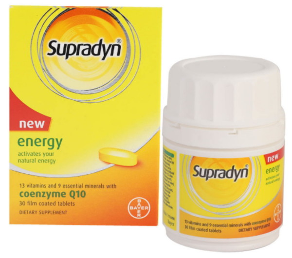 Supradyn Multivitamin Mineral ve Koenzim Q10 İçeren 30 Tablet