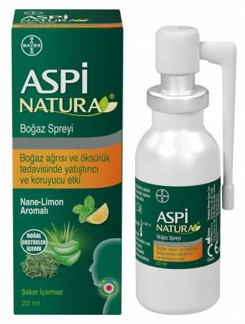 Aspinatura Boğaz Spreyi 20ml | Kayısı ve Limon Aromalı