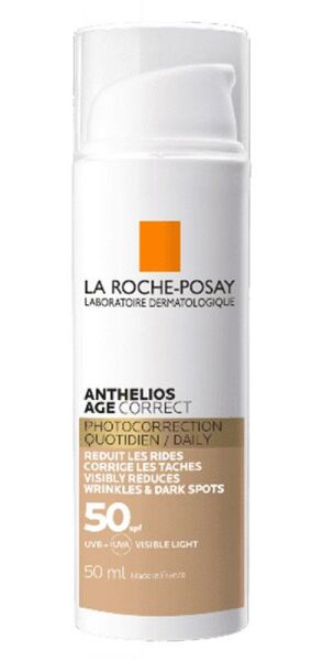 La Roche-Posay Anthelios Age Correct Daily CC Cream SPF50 Tinted 50ml | Leke ve Kırışıklık Karşıtı Renkli Güneş Kremi