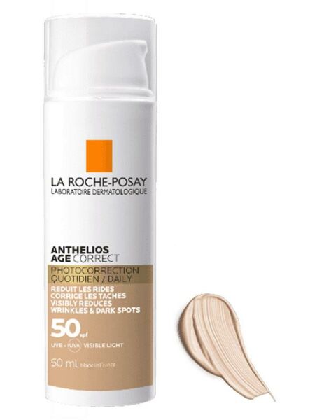 La Roche-Posay Anthelios Age Correct Daily CC Cream SPF50 Tinted 50ml | Leke ve Kırışıklık Karşıtı Renkli Güneş Kremi