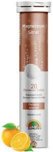 Sunlife Magnezyum Sitrat 20 Efervesan Tablet | Portakal Aromalı