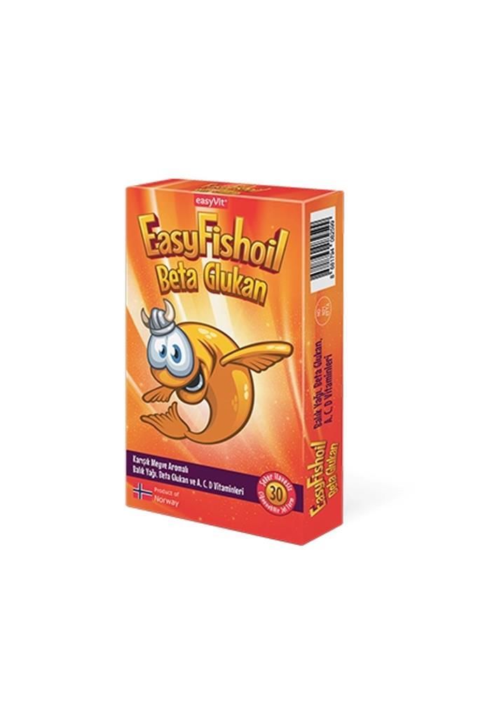 Easyvit EasyFishOil Beta Glukan Çiğnenebilir Jel Tablet 30 Tablet