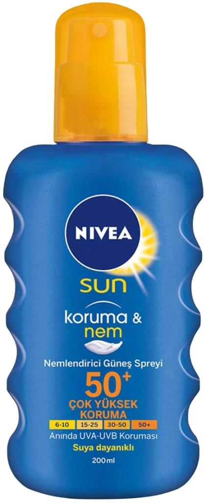 Nivea Sun Koruma ve Nema Güneş Spreyi SPF50+ 200ml