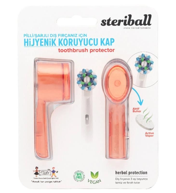 Steriball Şarjlı Diş Fırçası Koruma Kabı 2 Adet | Turuncu