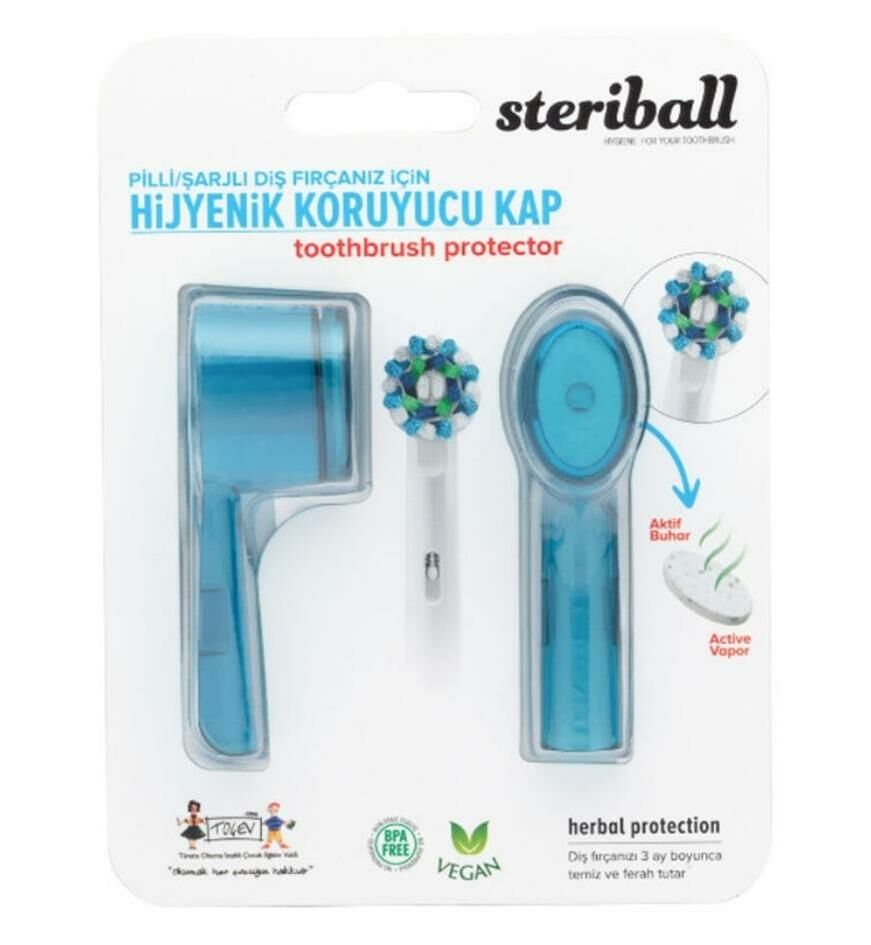 Steriball Şarjlı Diş Fırçası Koruma Kabı 2 Adet - Mavi| Mavi