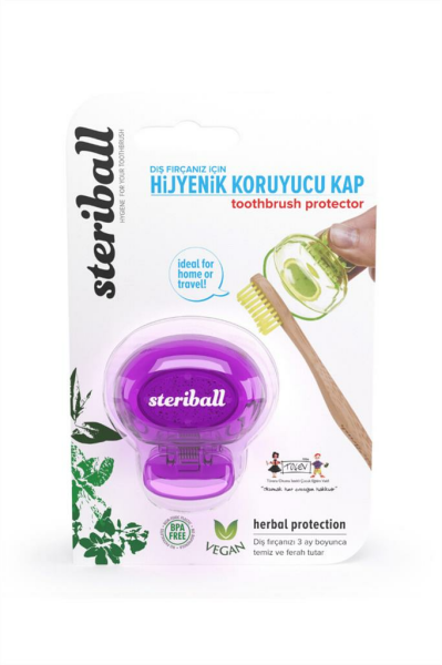 Steriball Diş Fırçası Koruma Kabı - Toothbrush Protector | Mor
