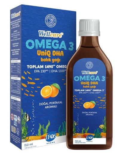 Wellcare Omega 3 Doğal Portakal Aromalı Balık Yağı 150ml