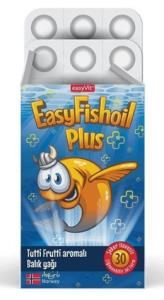 Easyvit EasyFishOil Plus Çiğnenebilir Jel 30 Tablet | Tutti Frutti Aromalı Balık Yağı