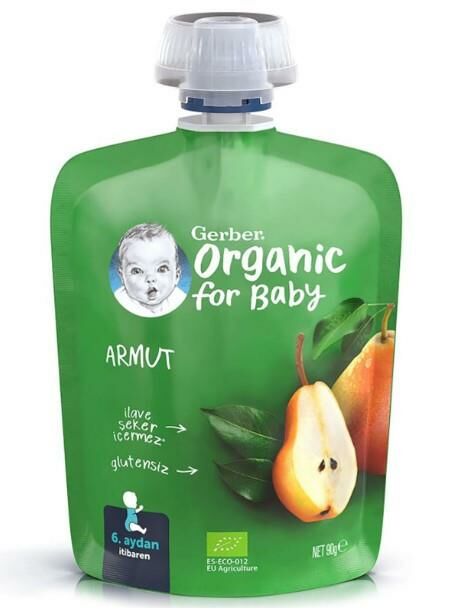 Gerber Organik Armut Püresi 90g | 6 Aydan İtibaren