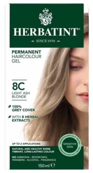 Herbatint 8C Light Ash Blonde Hair Color | Açık Küllü Sarı Saç Boyası