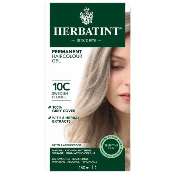 Herbatint 10C Swedish Blonde Hair Color | İsveç Sarısı Saç Boyası