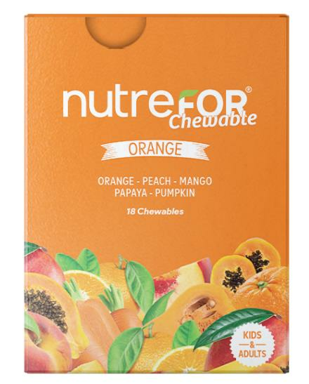 Nutrefor Chewable Orange 18 Çiğneme Tableti | Orange - Peach - Mango