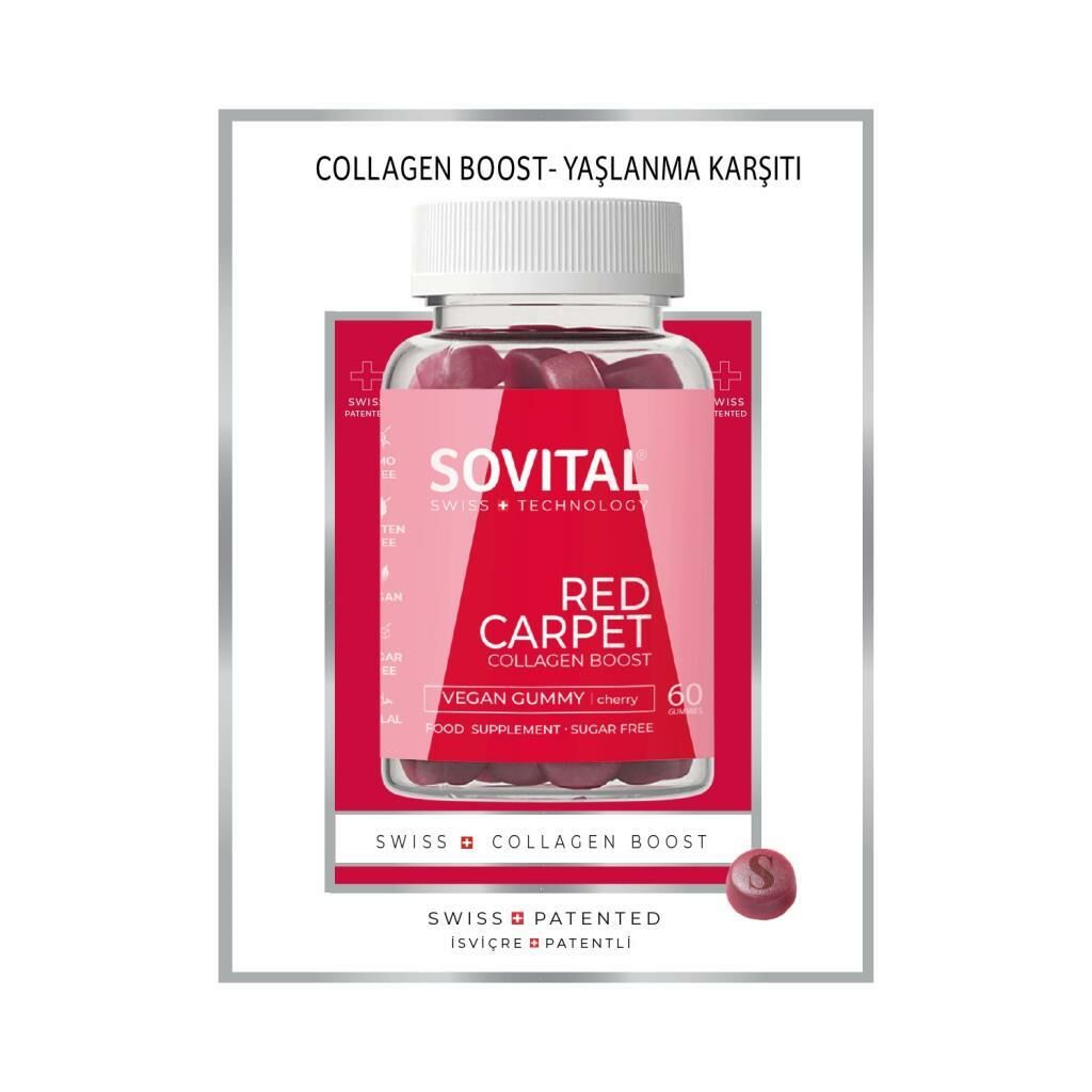 Sovital Red Carpet Collagen Boost 60 Softgel | Vegan Gummy