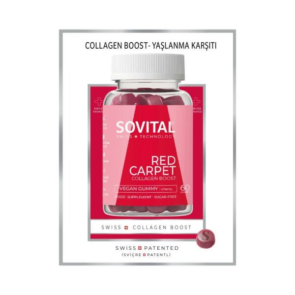 Sovital Red Carpet Collagen Boost 60 Softgel | Vegan Gummy