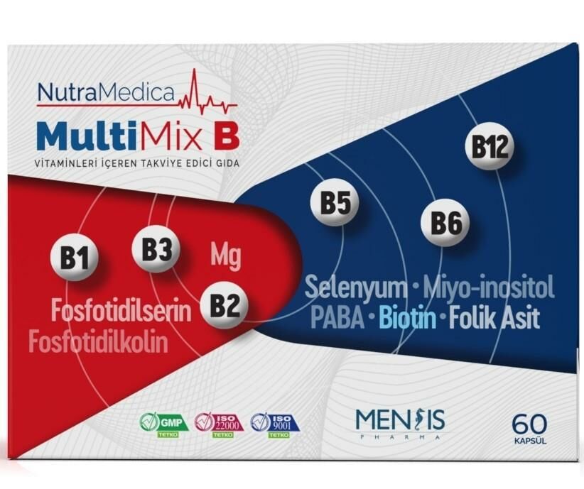 NutraMedica MultiMix B 60 Kapsül | Vitamin B Takviyesi