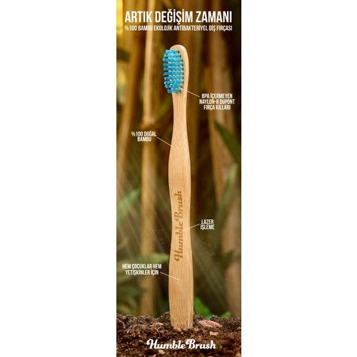 Humble Brush Adult Soft Bambu Diş Fırçası | Mor