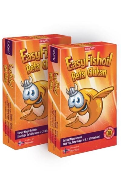 Easyvit EasyFishOil Beta Glukan Çiğnenebilir Jel Tablet 30 Tablet