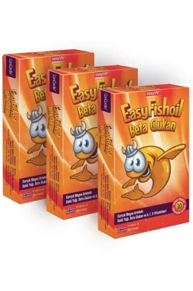 Easyvit EasyFishOil Beta Glukan Çiğnenebilir Jel Tablet 30 Tablet