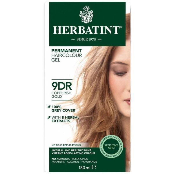 Herbatint 9DR Copperish Gold Hair Color | Bakır Sarısı Saç Boyası