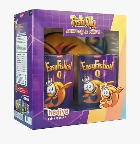 Easyvit EasyFishOil Q Çiğnenebilir Jel 30 Tablet 2 Adet | Oyuncak Hediyeli Paket