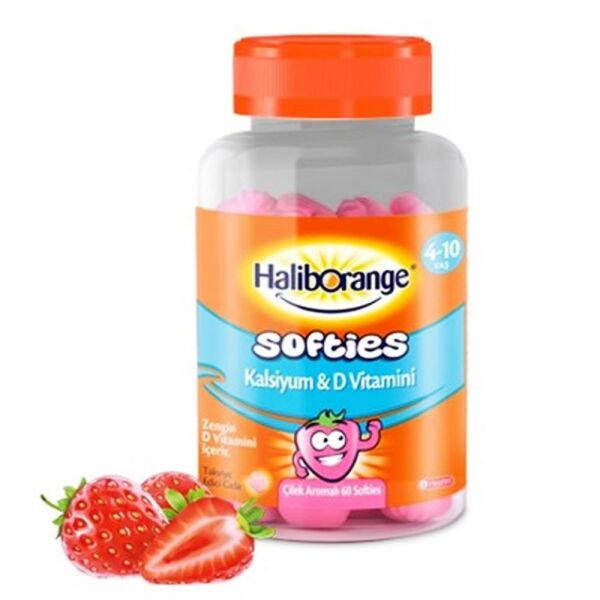Haliborange Softies Calsiyum D Vitamini Çilek Aroma 60 Softgel