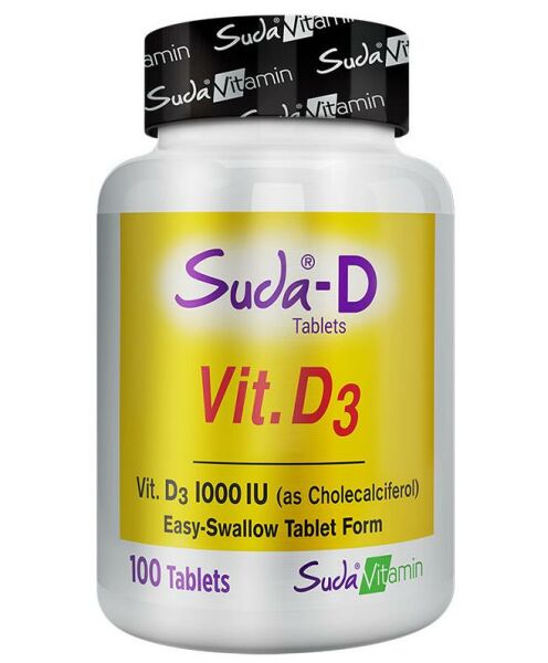 Suda Vitamin Suda-D Vitamin D3 1000IU 100 Tablet